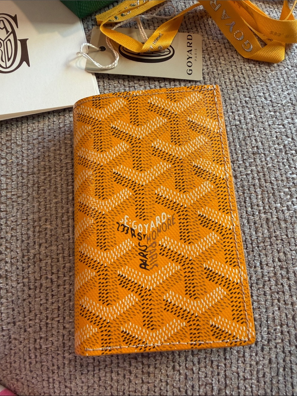 Goyard Yellow and White  Card Holder